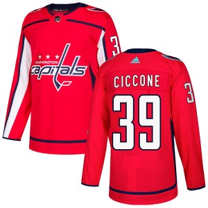 Washington Capitals Enrico Ciccone Official Red Adidas Authentic Youth Home NHL Hockey Jersey