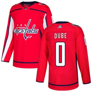 Washington Capitals Pierrick Dube Official Red Adidas Authentic Youth Home NHL Hockey Jersey