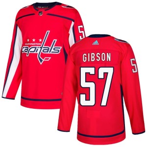 Washington Capitals Mitchell Gibson Official Red Adidas Authentic Youth Home NHL Hockey Jersey