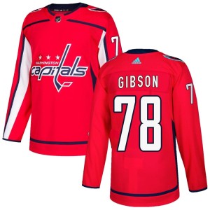 Washington Capitals Mitchell Gibson Official Red Adidas Authentic Youth Home NHL Hockey Jersey