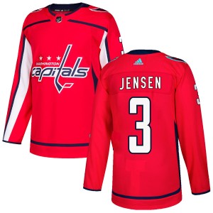 Washington Capitals Nick Jensen Official Red Adidas Authentic Youth Home NHL Hockey Jersey