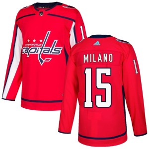 Washington Capitals Sonny Milano Official Red Adidas Authentic Youth Home NHL Hockey Jersey