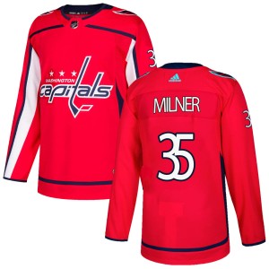 Washington Capitals Parker Milner Official Red Adidas Authentic Youth Home NHL Hockey Jersey