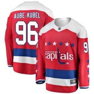 Washington Capitals Nicolas Aube-Kubel Official Red Fanatics Branded Breakaway Adult Alternate NHL Hockey Jersey