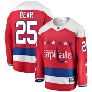 Washington Capitals Ethan Bear Official Red Fanatics Branded Breakaway Adult Alternate NHL Hockey Jersey