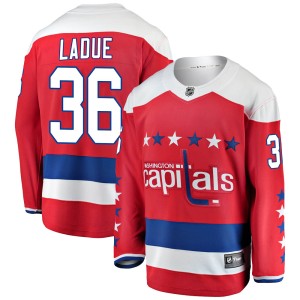 Washington Capitals Paul LaDue Official Red Fanatics Branded Breakaway Adult Alternate NHL Hockey Jersey