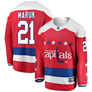 Washington Capitals Dennis Maruk Official Red Fanatics Branded Breakaway Adult Alternate NHL Hockey Jersey