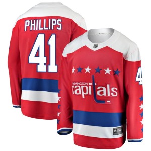 Washington Capitals Matthew Phillips Official Red Fanatics Branded Breakaway Adult Alternate NHL Hockey Jersey