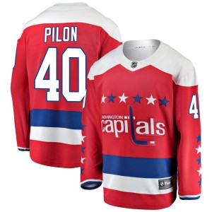 Washington Capitals Garrett Pilon Official Red Fanatics Branded Breakaway Adult Alternate NHL Hockey Jersey