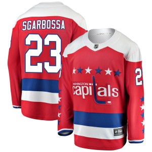 Washington Capitals Michael Sgarbossa Official Red Fanatics Branded Breakaway Adult Alternate NHL Hockey Jersey