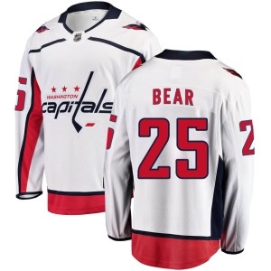 Washington Capitals Ethan Bear Official White Fanatics Branded Breakaway Adult Away NHL Hockey Jersey