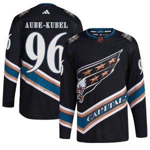 Washington Capitals Nicolas Aube-Kubel Official Black Adidas Authentic Adult Reverse Retro 2.0 NHL Hockey Jersey