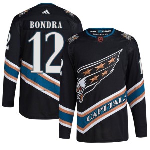 Washington Capitals Peter Bondra Official Black Adidas Authentic Adult Reverse Retro 2.0 NHL Hockey Jersey