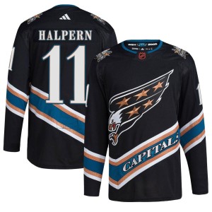 Washington Capitals Jeff Halpern Official Black Adidas Authentic Adult Reverse Retro 2.0 NHL Hockey Jersey