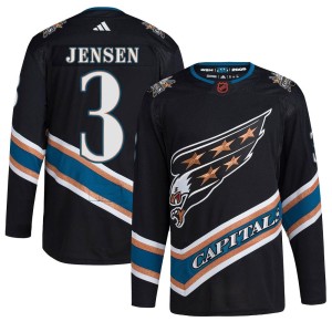 Washington Capitals Nick Jensen Official Black Adidas Authentic Adult Reverse Retro 2.0 NHL Hockey Jersey