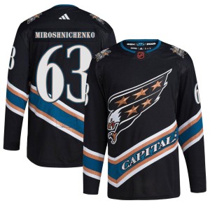 Washington Capitals Ivan Miroshnichenko Official Black Adidas Authentic Adult Reverse Retro 2.0 NHL Hockey Jersey