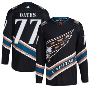 Washington Capitals Adam Oates Official Black Adidas Authentic Adult Reverse Retro 2.0 NHL Hockey Jersey