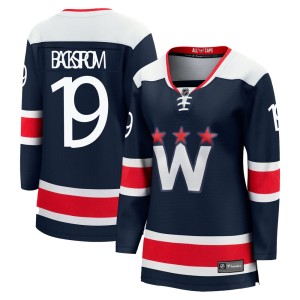 Washington Capitals Nicklas Backstrom Official Navy Fanatics Branded Premier Women's zied Breakaway 2020/21 Alternate NHL Hockey Jersey