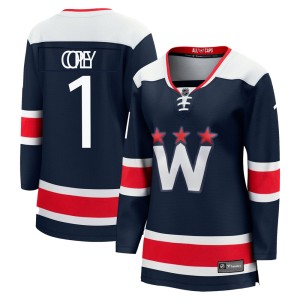 Washington Capitals Pheonix Copley Official Navy Fanatics Branded Premier Women's zied Breakaway 2020/21 Alternate NHL Hockey Jersey