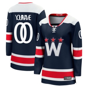 Washington Capitals Custom Official Navy Fanatics Branded Premier Women's Customzied Breakaway 2020/21 Alternate NHL Hockey Jersey