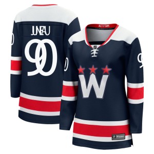 Washington Capitals Joe Juneau Official Navy Fanatics Branded Premier Women's zied Breakaway 2020/21 Alternate NHL Hockey Jersey