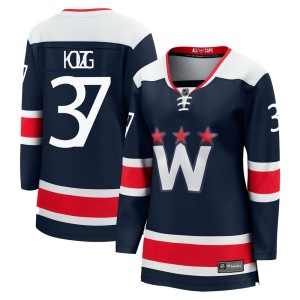 Washington Capitals Olaf Kolzig Official Navy Fanatics Branded Premier Women's zied Breakaway 2020/21 Alternate NHL Hockey Jersey