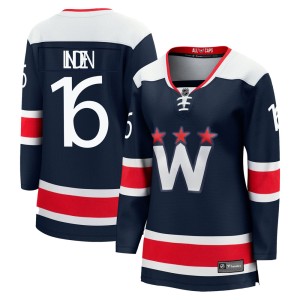 Washington Capitals Trevor Linden Official Navy Fanatics Branded Premier Women's zied Breakaway 2020/21 Alternate NHL Hockey Jersey