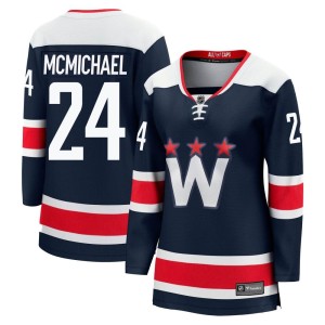 Washington Capitals Connor McMichael Official Navy Fanatics Branded Premier Women's zied Breakaway 2020/21 Alternate NHL Hockey Jersey