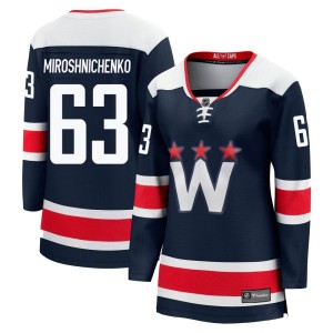 Washington Capitals Ivan Miroshnichenko Official Navy Fanatics Branded Premier Women's zied Breakaway 2020/21 Alternate NHL Hockey Jersey