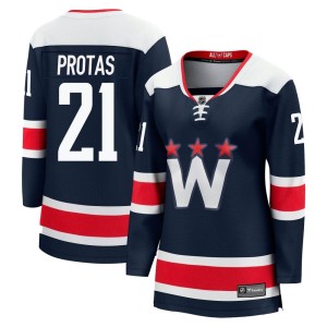 Washington Capitals Aliaksei Protas Official Navy Fanatics Branded Premier Women's zied Breakaway 2020/21 Alternate NHL Hockey Jersey
