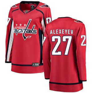 Washington Capitals Alexander Alexeyev Official Red Fanatics Branded Breakaway Women's Home NHL Hockey Jersey