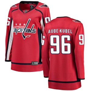Washington Capitals Nicolas Aube-Kubel Official Red Fanatics Branded Breakaway Women's Home NHL Hockey Jersey