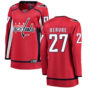 Washington Capitals Craig Berube Official Red Fanatics Branded Breakaway Women's Home NHL Hockey Jersey