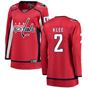Washington Capitals Ken Klee Official Red Fanatics Branded Breakaway Women's Home NHL Hockey Jersey