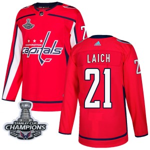 Washington Capitals Brooks Laich Official Red Adidas Authentic Adult Home 2018 Stanley Cup Champions Patch NHL Hockey Jersey