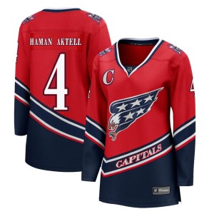 Washington Capitals Hardy Haman Aktell Official Red Fanatics Branded Breakaway Women's 2020/21 Special Edition NHL Hockey Jersey