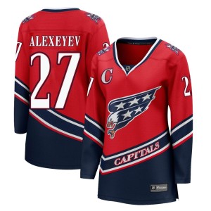 Washington Capitals Alexander Alexeyev Official Red Fanatics Branded Breakaway Women's 2020/21 Special Edition NHL Hockey Jersey