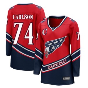 Washington Capitals John Carlson Official Red Fanatics Branded Breakaway Women's 2020/21 Special Edition NHL Hockey Jersey
