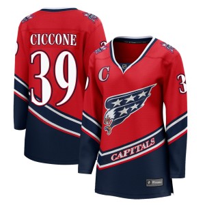 Washington Capitals Enrico Ciccone Official Red Fanatics Branded Breakaway Women's 2020/21 Special Edition NHL Hockey Jersey