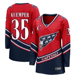 Washington Capitals Darcy Kuemper Official Red Fanatics Branded Breakaway Women's 2020/21 Special Edition NHL Hockey Jersey