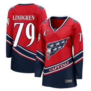 Washington Capitals Charlie Lindgren Official Red Fanatics Branded Breakaway Women's 2020/21 Special Edition NHL Hockey Jersey