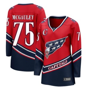 Washington Capitals Tim McGauley Official Red Fanatics Branded Breakaway Women's 2020/21 Special Edition NHL Hockey Jersey