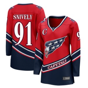 Washington Capitals Joe Snively Official Red Fanatics Branded Breakaway Women's 2020/21 Special Edition NHL Hockey Jersey