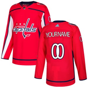 Washington Capitals Custom Official Red Adidas Authentic Adult Home NHL Hockey Jersey