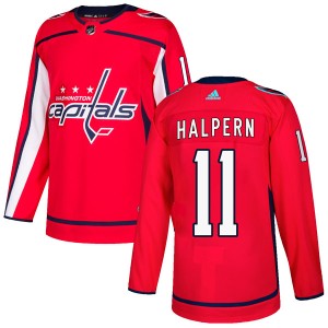 Washington Capitals Jeff Halpern Official Red Adidas Authentic Adult Home NHL Hockey Jersey