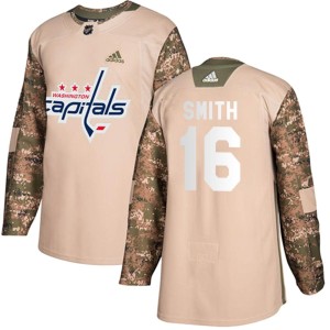Washington Capitals Craig Smith Official Camo Adidas Authentic Youth Veterans Day Practice NHL Hockey Jersey