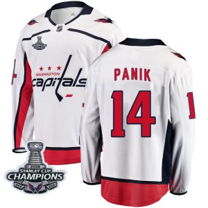Washington Capitals Richard Panik Official White Fanatics Branded Breakaway Adult Away 2018 Stanley Cup Champions Patch NHL Hock