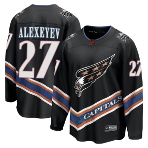 Washington Capitals Alexander Alexeyev Official Black Fanatics Branded Breakaway Youth Special Edition 2.0 NHL Hockey Jersey