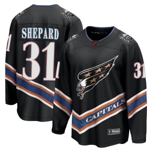 Washington Capitals Hunter Shepard Official Black Fanatics Branded Breakaway Youth Special Edition 2.0 NHL Hockey Jersey