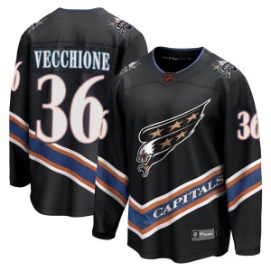 Washington Capitals Mike Vecchione Official Black Fanatics Branded Breakaway Youth Special Edition 2.0 NHL Hockey Jersey